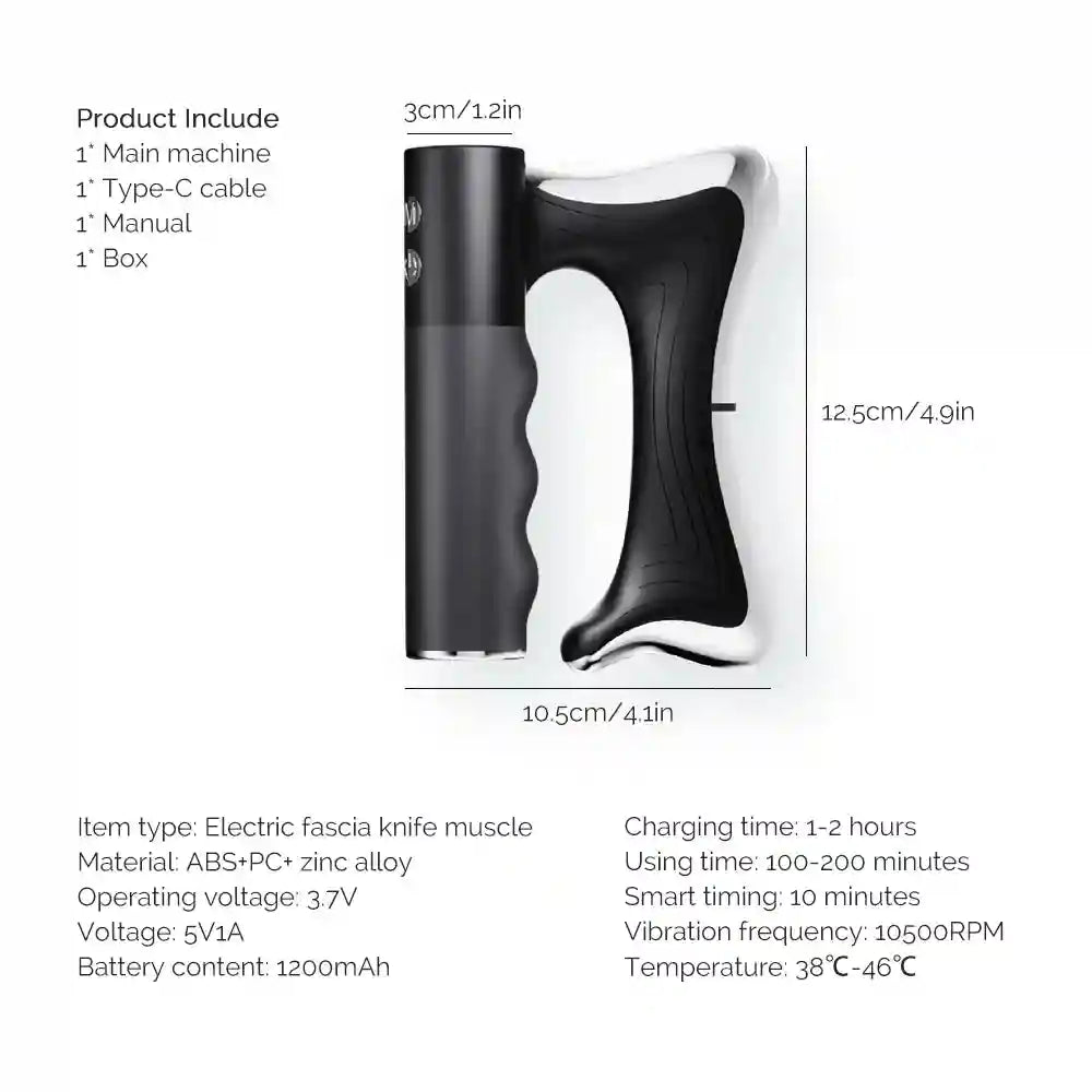 Fascia Massage Gun: Deep Tissue Percussive Therapy Tool Fascia Gun Tidesmit