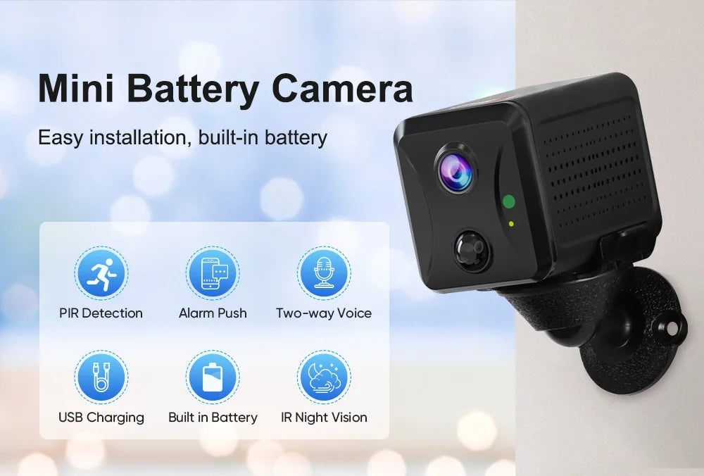 LS VISION 5MP 4G SIM Mini Camera Wireless Wifi IP Cameras Humanoid Detection Battery Power CCTV Home Surveillance Camera Ubox
