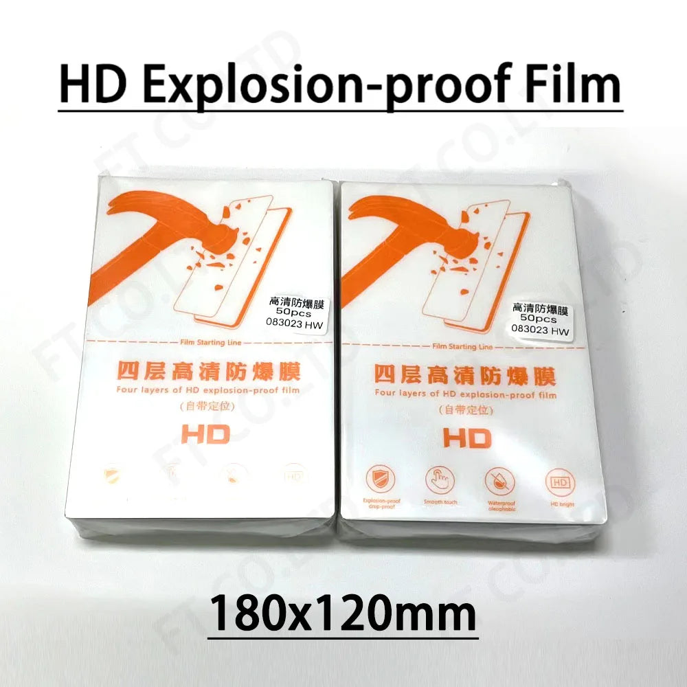 50Pcs Protector Hydrogel Film Airbag Bulletproof Moible Phone HD Privacy Matte UVRAY TPU Sheet for Auto Cutter Plotter Machine