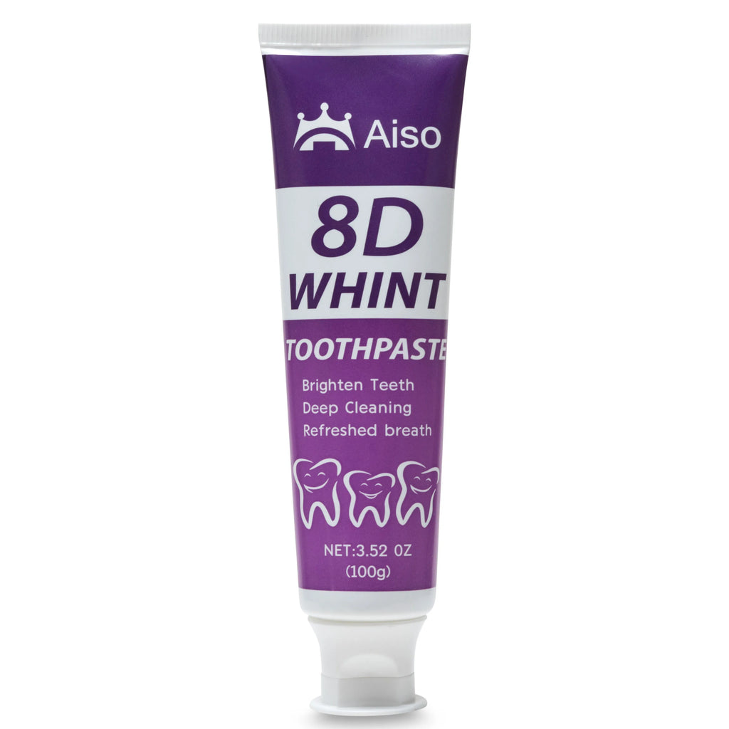 Tidesmit 8D purple toothpaste for deep cleaning, teeth whitening, and long-lasting fresh breath.