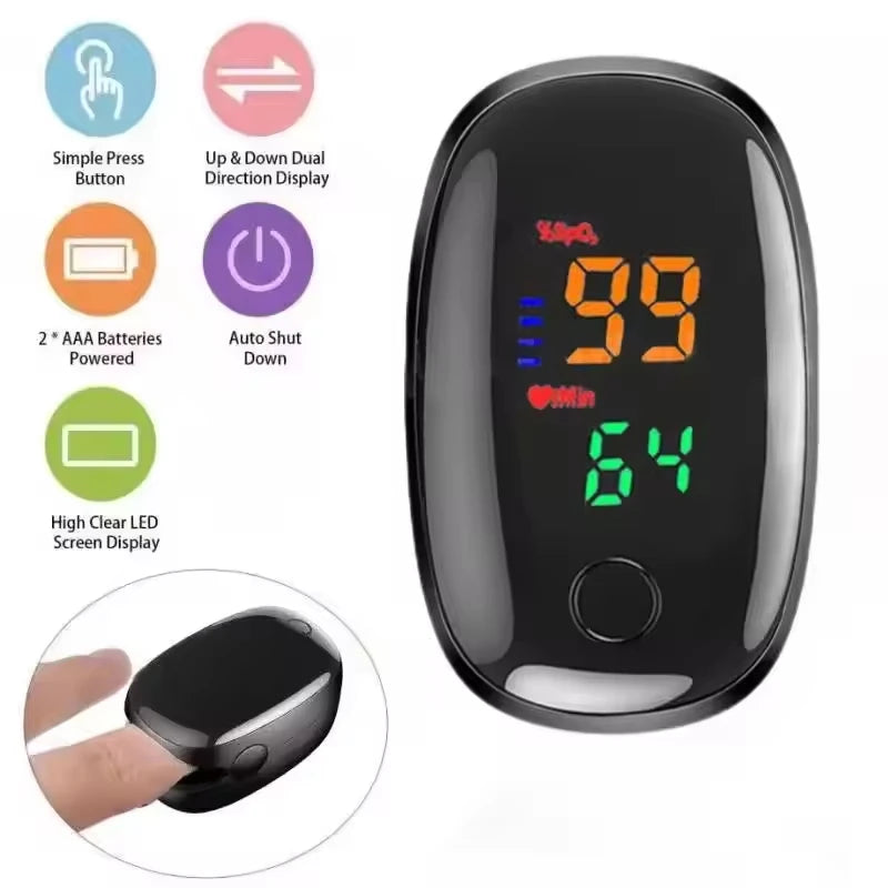 Finger Pulse Oximeter& Non-Contact Infrared Thermometer-Digital LCD Thermometer for Adults & Infants,Ear Temperature Measurement