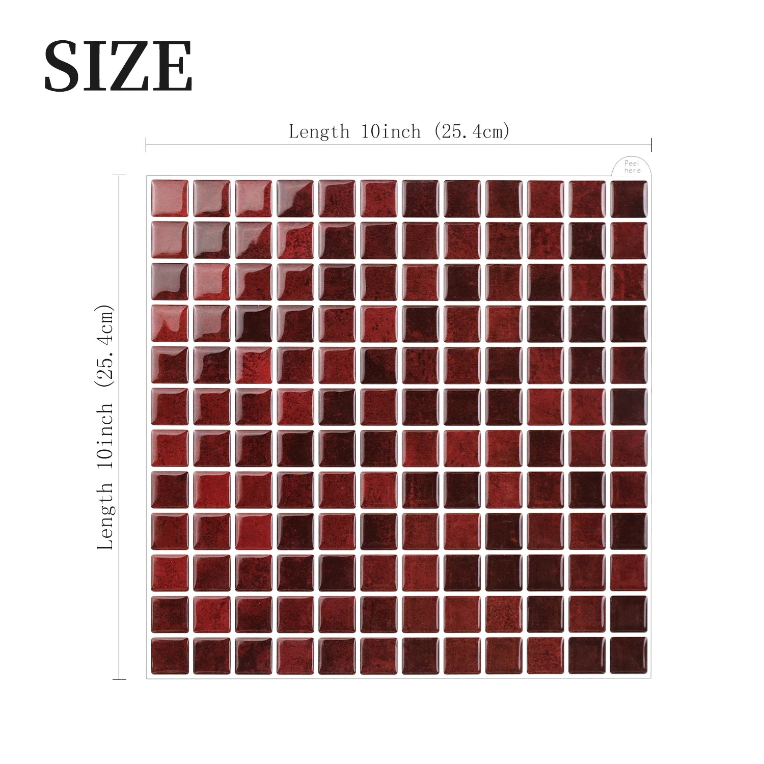 10 Sheets Brick Wall Stickers 3D Mosaic Patterned Vinyl Tiles Marble Textured Surface Wallpaper For Home Application