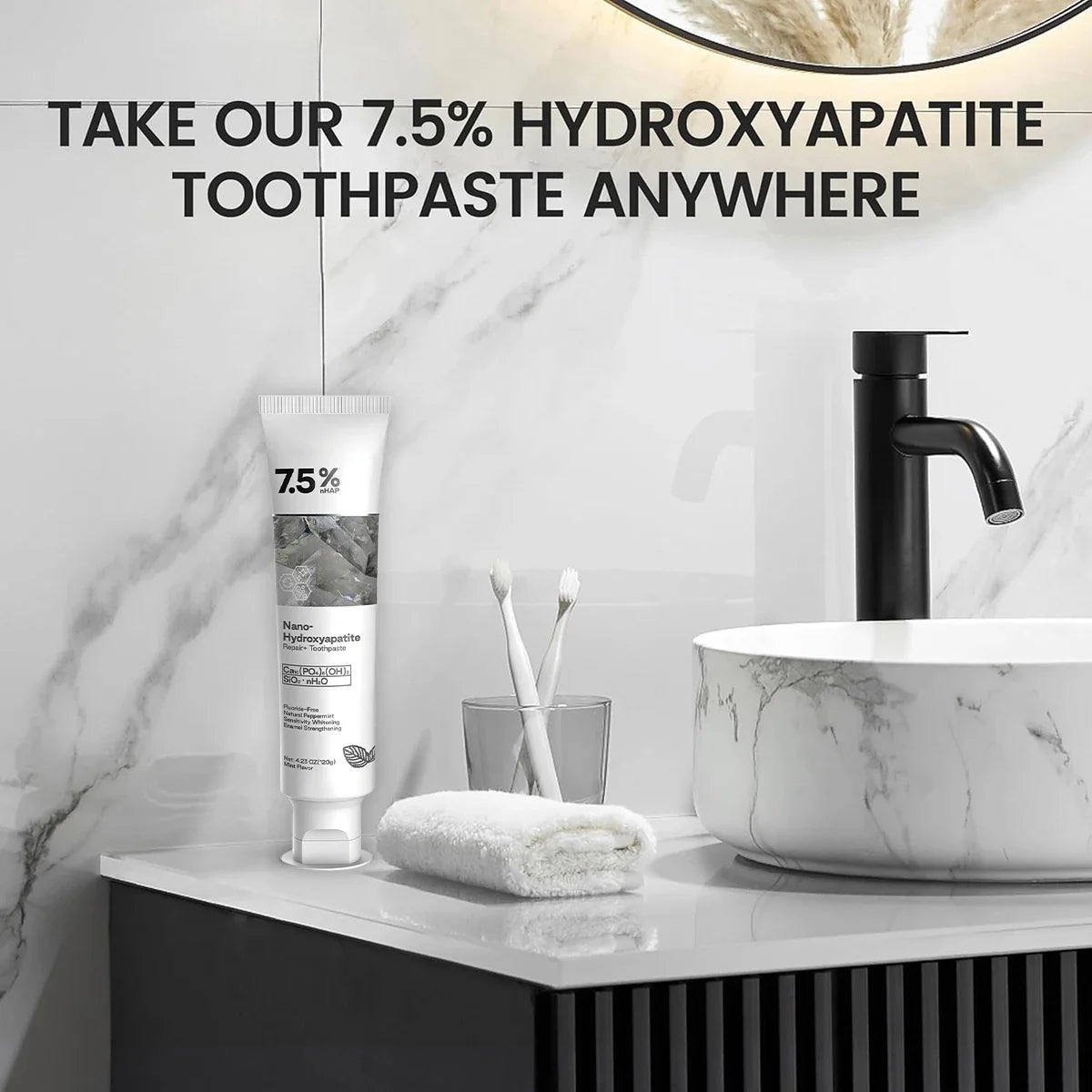 Tidesmit nano hydroxyapatite fluoride-free toothpaste for advanced enamel repair and natural teeth whitening