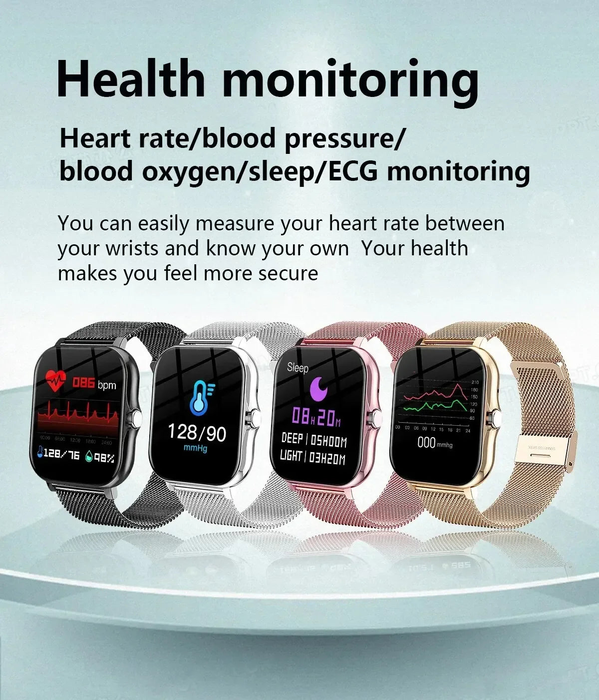 2026 New Smart Watch 1.83'' Inch HD Screen Bluetooth Call Sleep Blood Oxygen Pressure Health Monitoring Watches For Women Men