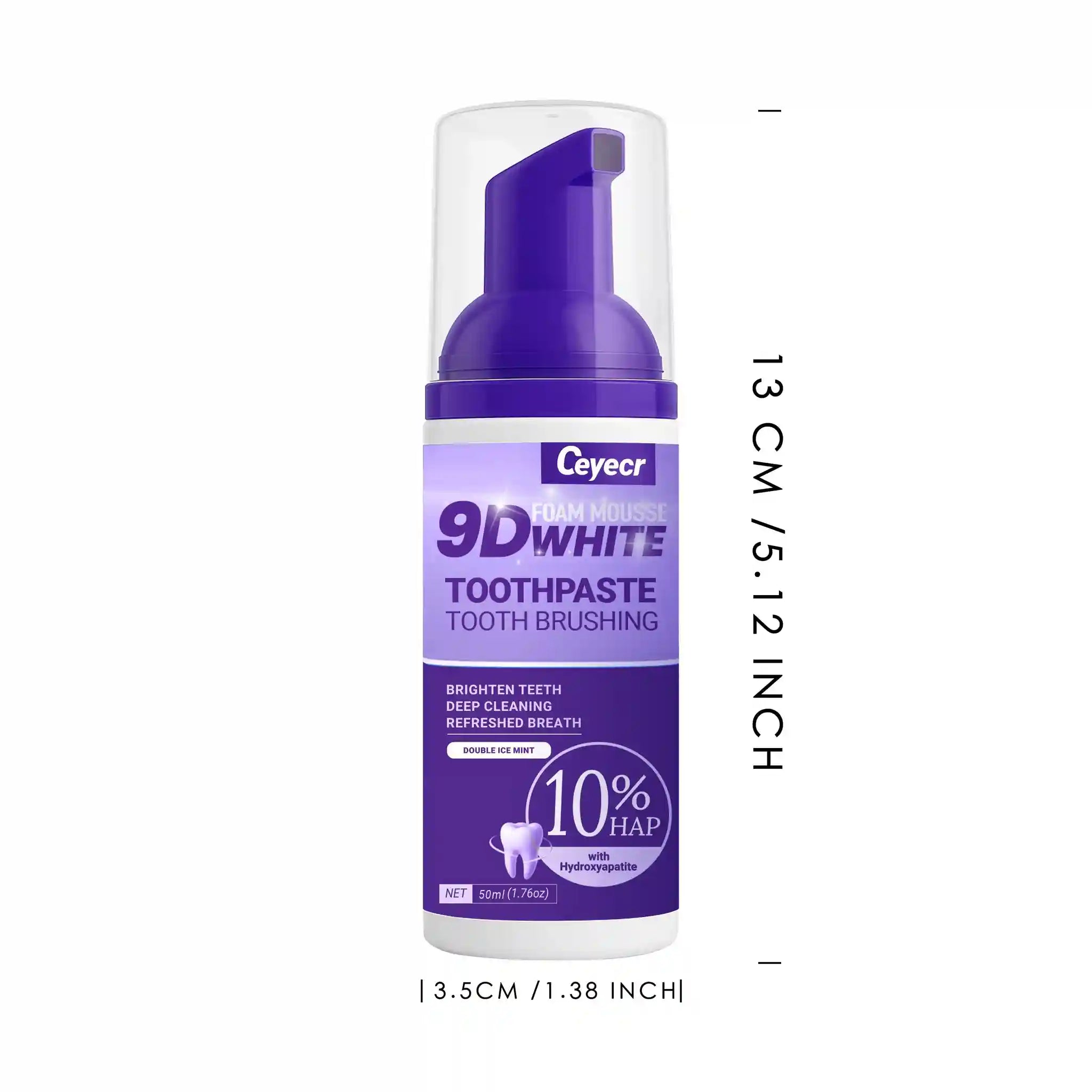 Tidesmit 9D white mousse toothpaste for effective teeth whitening and removing yellow stains for oral freshness