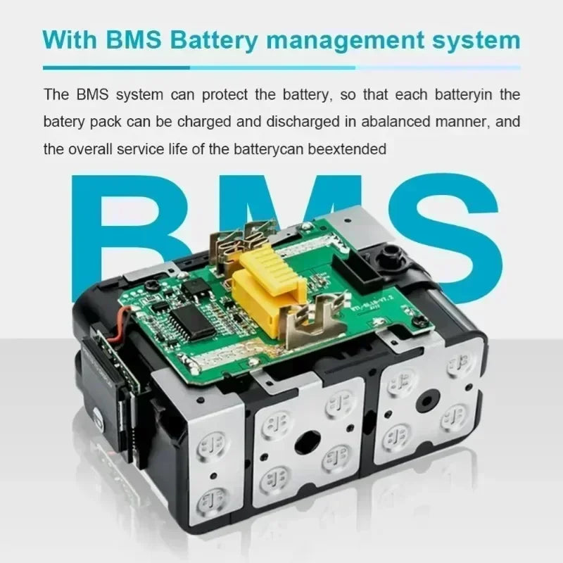 Original Makita Battery, 18V 6.0Ah Rechargeable Battery Power Tool BL1830 BL1840、BL1850、BL1860B、 Makita 18V
