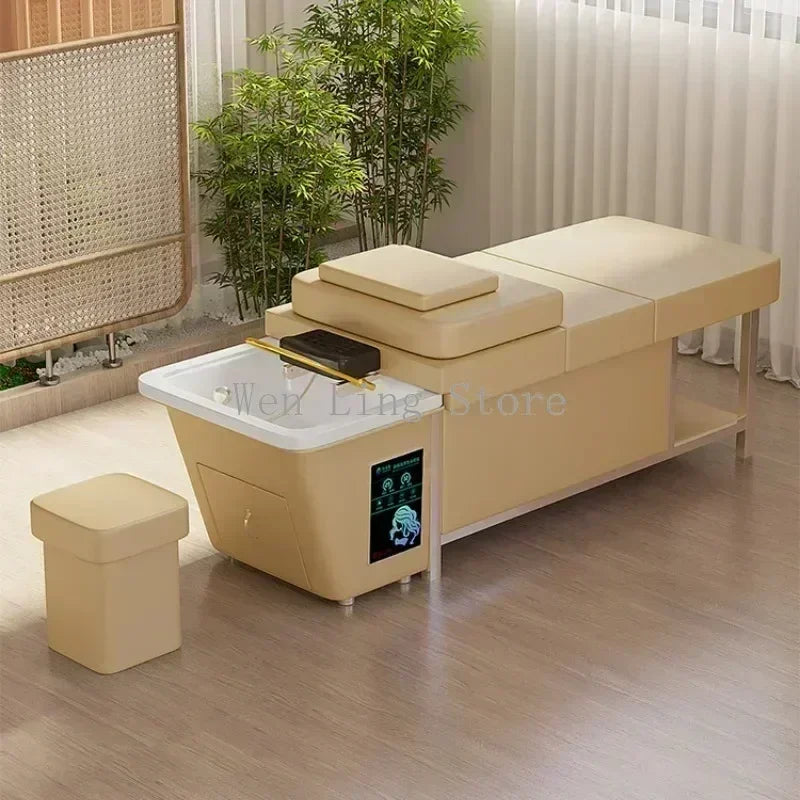 Head Spa Shampoo Chair with Water Tank - Reclining Salon Wellness Bed Massage Chairs Tidesmit
