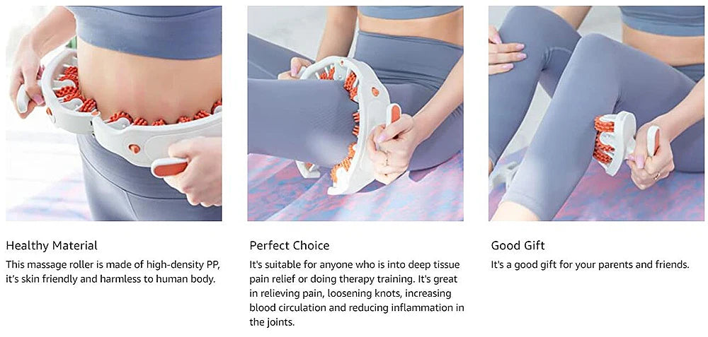Anti Cellulite Massage Roller - Deep Tissue Muscle Relief & Tone Back Massage Instrument Tidesmit