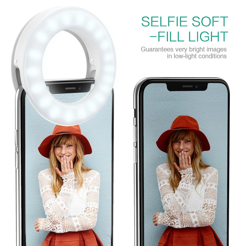 Selfie Ring Light Rechargeable LED for Phone & Laptop | Tidesmit Tidesmit