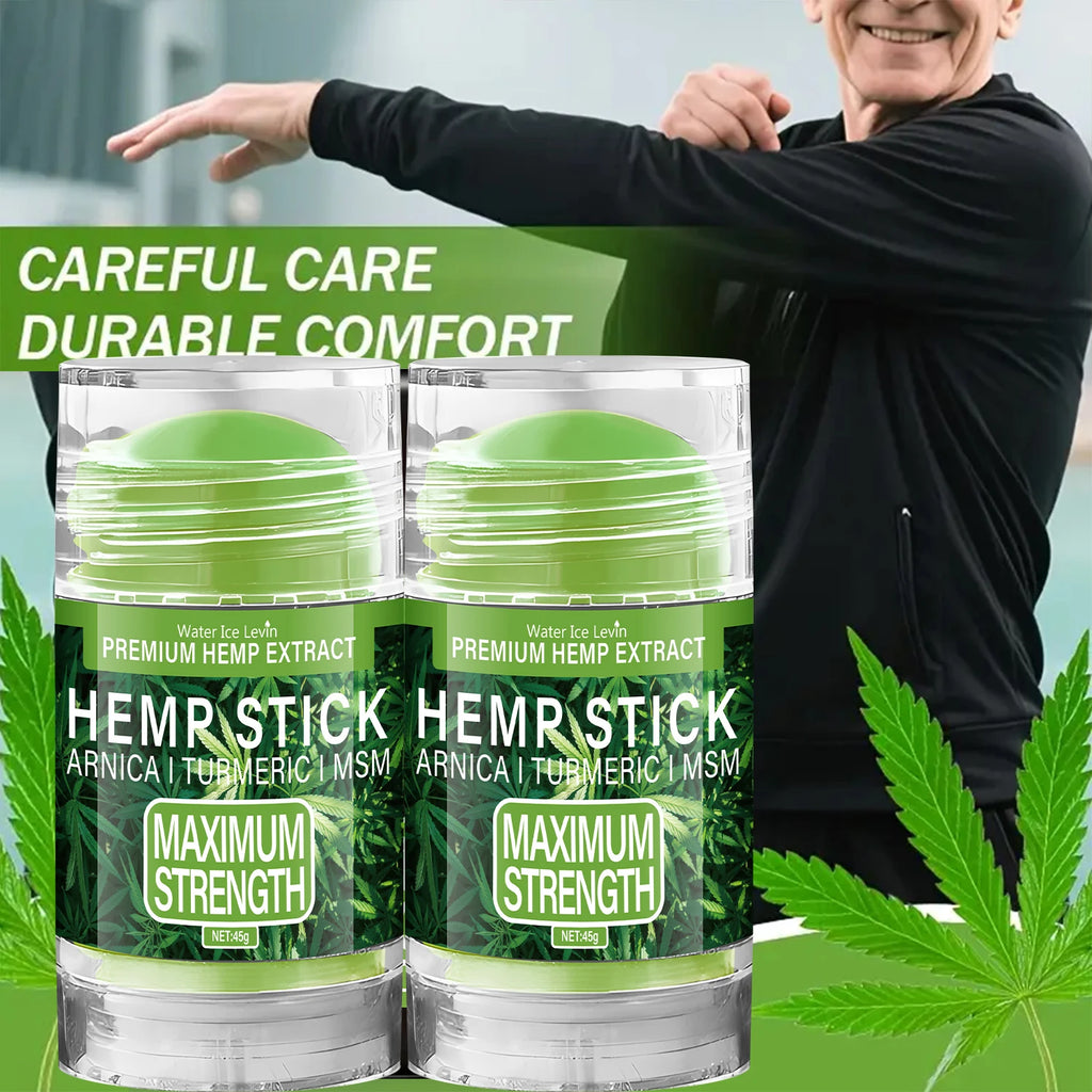 Premium Hemp Stick with Arnica & Turmeric - Maximum Strength Moisturizing Stick for Skin & Joint Care