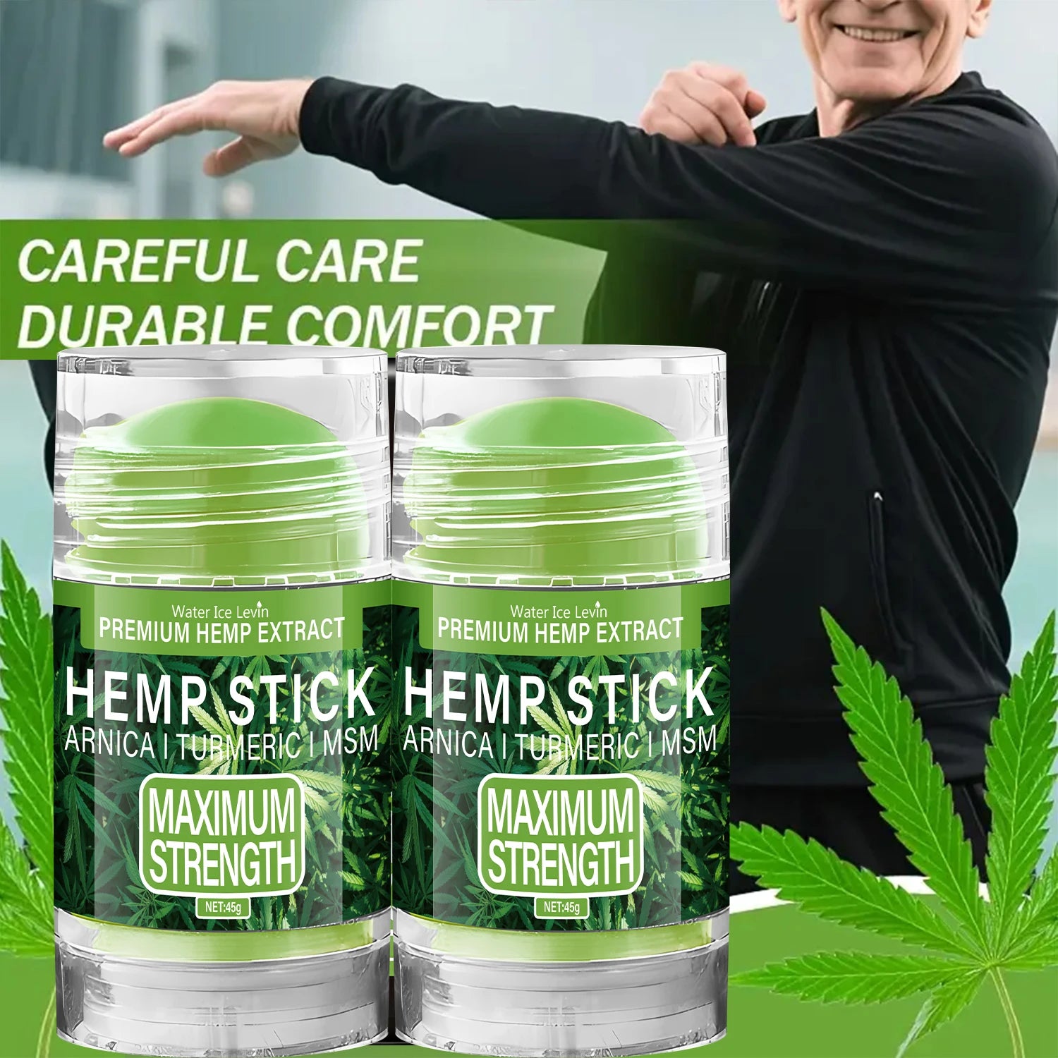 Premium Hemp Stick with Arnica & Turmeric - Maximum Strength Moisturizing Stick for Skin & Joint Care