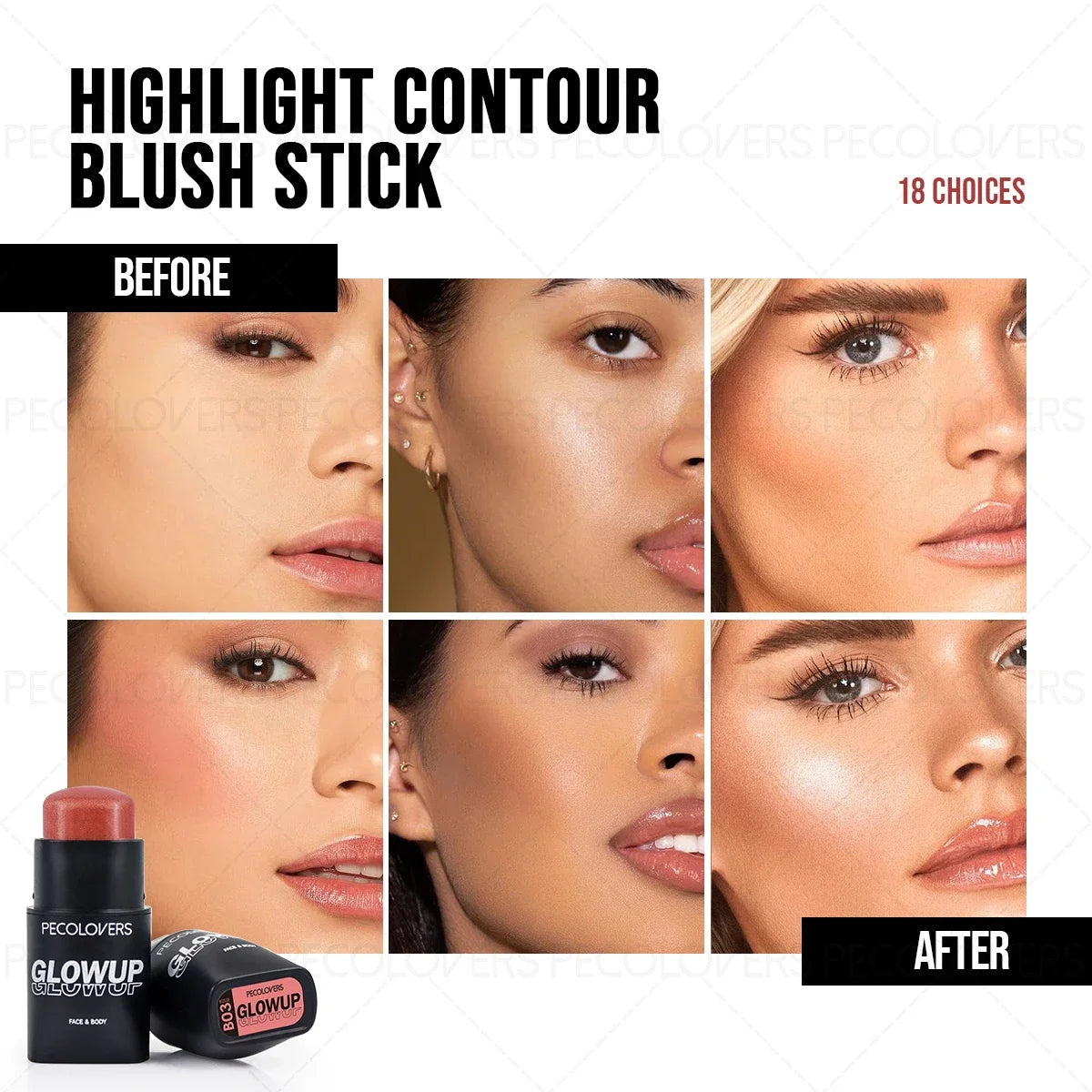 Tidesmit natural facial highlighter texture close-up for face and body pearlescent matte brightening makeup