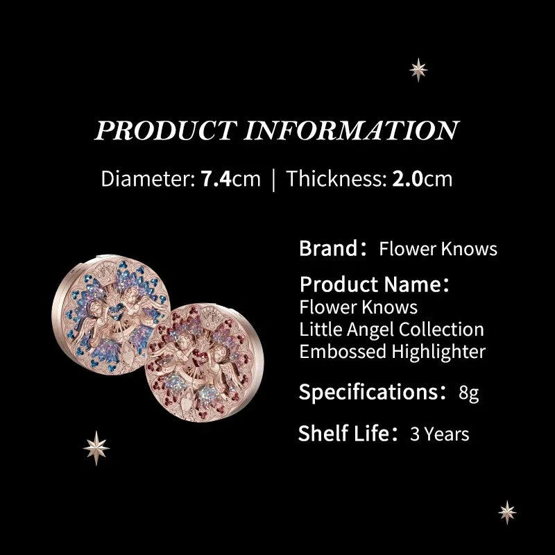 Tidesmit Flower Knows Little Angel relief highlight face powder texture close-up for radiant makeup contour finish