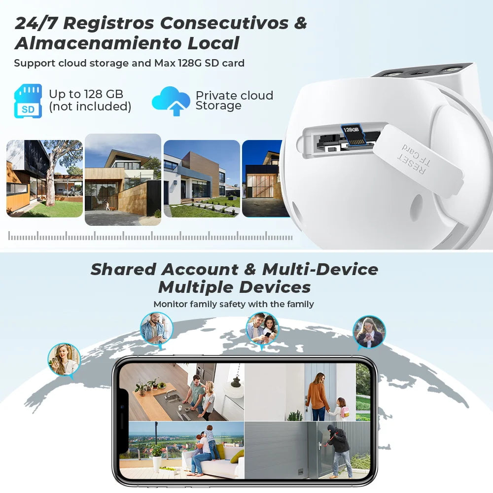 BESDER 4K 8MP Wifi Camera PTZ Outdoor Dual Screen Human Detection Dual Lenses 10MP Security Protection IP Camera Audio O-Kam Pro