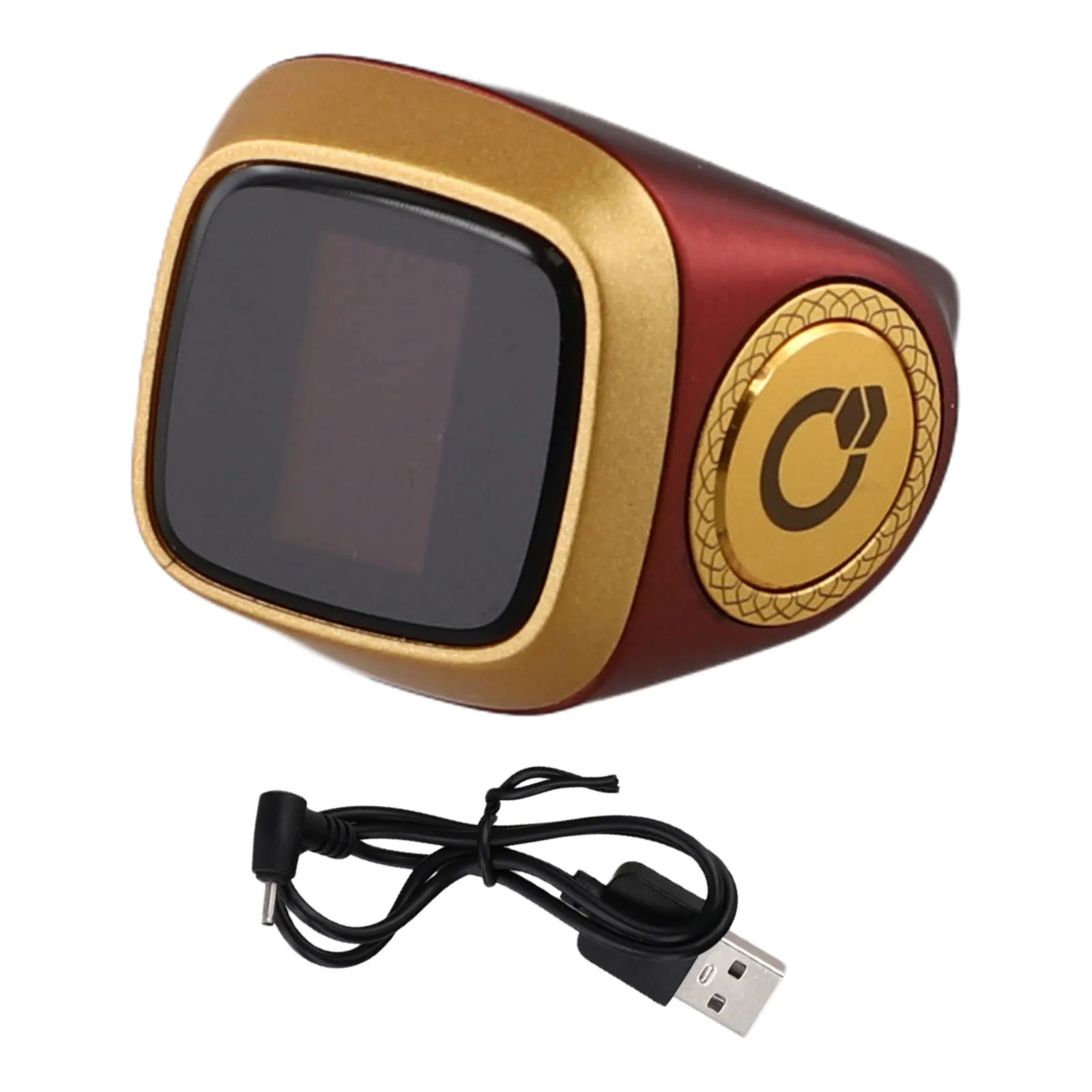 Smart Zikr Ring With Digital Counter, Vibration Alerts, and Health Tracking Tidesmit