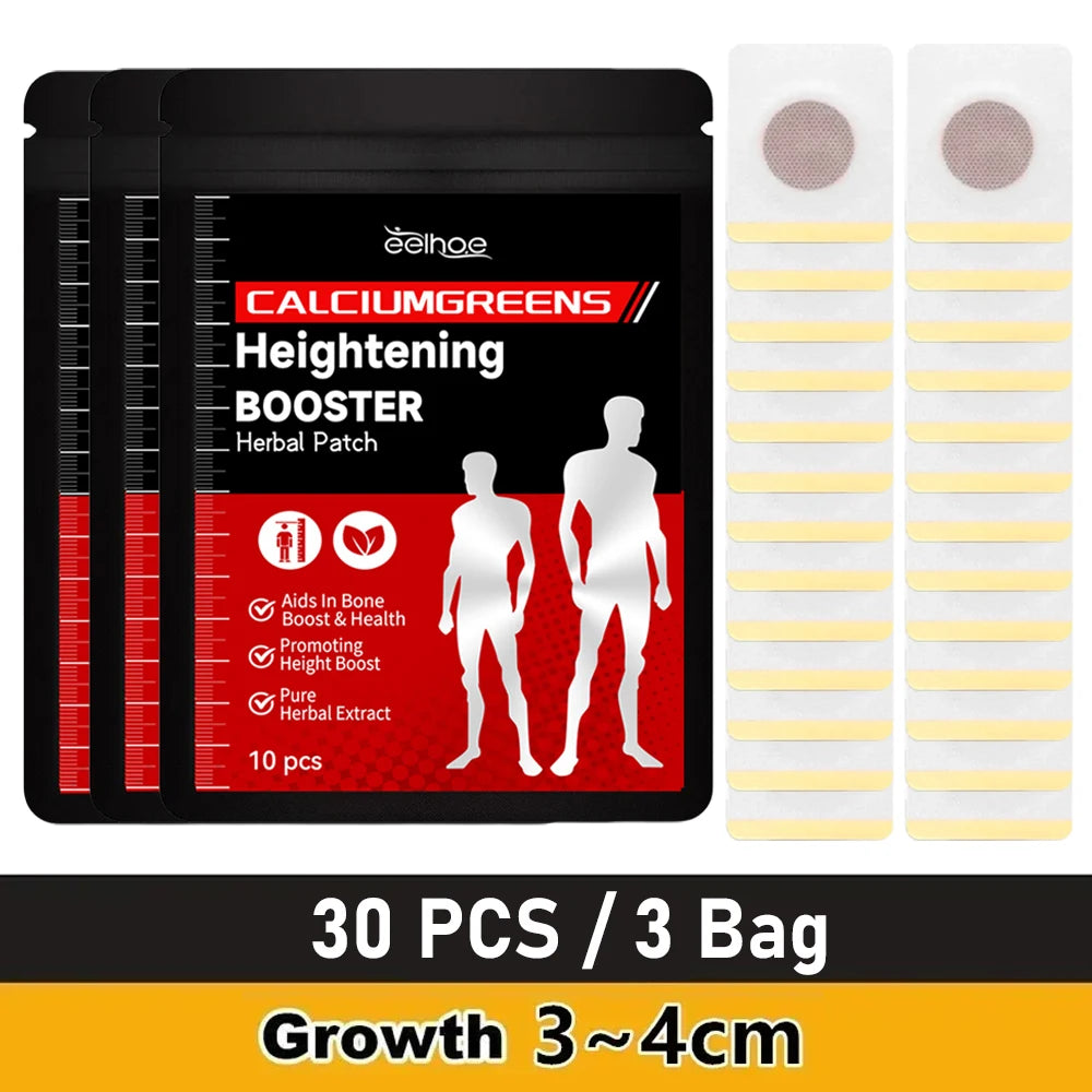 Height Growth Hormone Enhancer Plaster Grow Taller Foot Patch Bone Strength Calcium Vitamin D Supplements for Adults and Teen