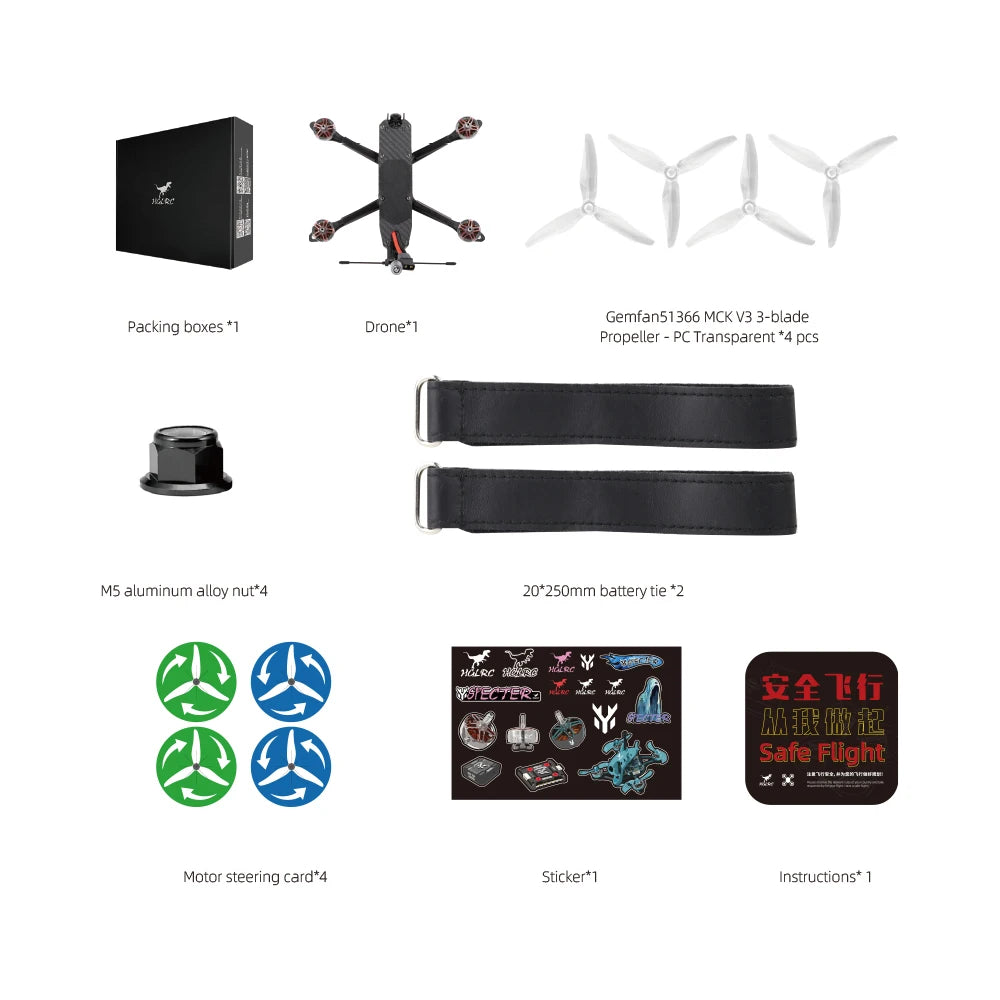 5 Inch FPV Freestyle Drone - Analog 6S Quadcopter with ELRS Tidesmit