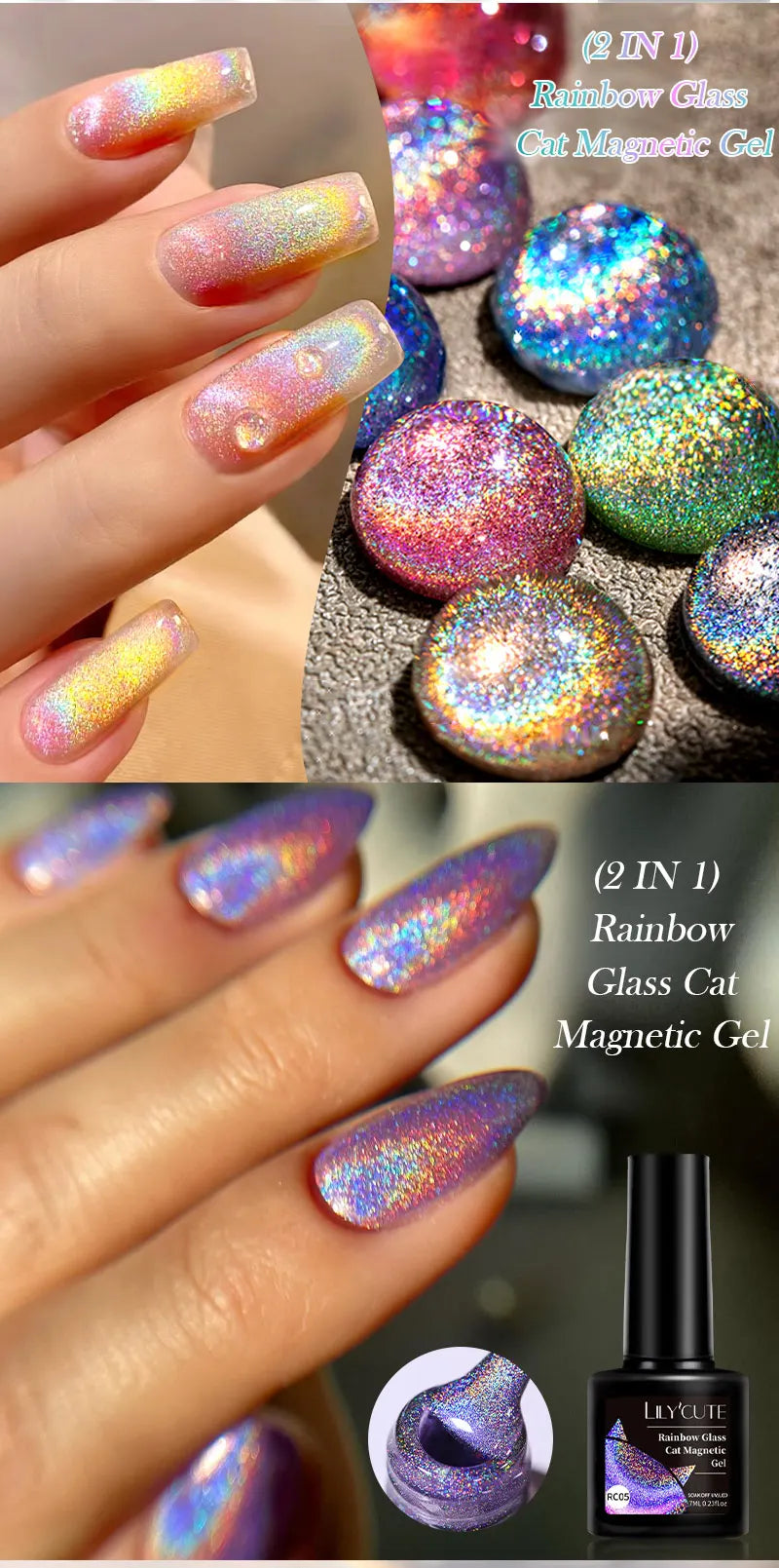 Magnetic Cat Eye Gel Nail Polish – Reflective UV Soak Off Kit Permanent Makeup Machines Tidesmit