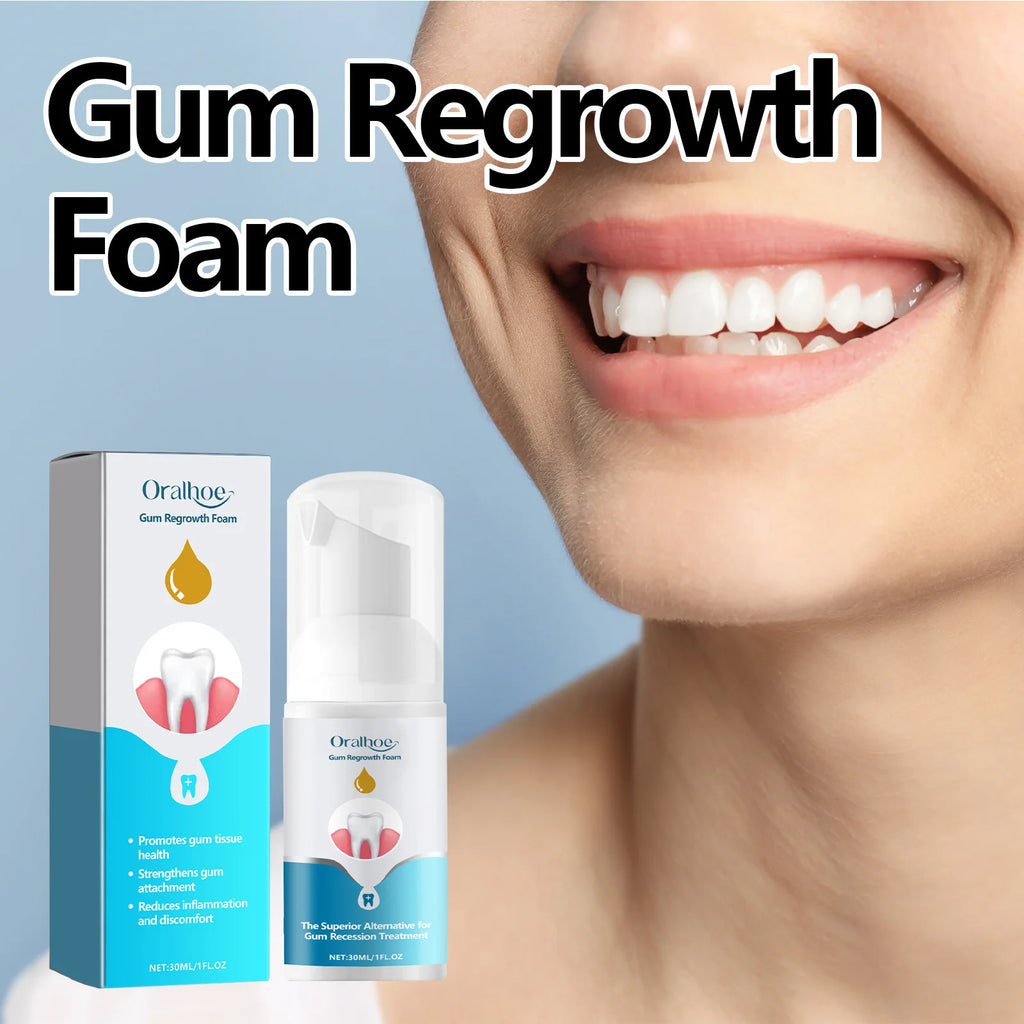 Tidesmit gum regrowth foam for teeth whitening and yellow stain removal for oral dental care