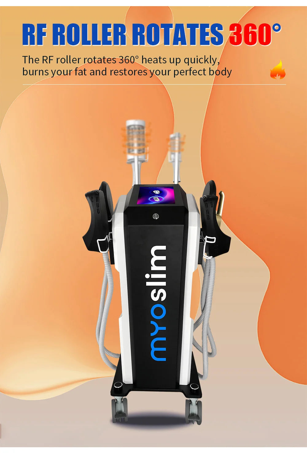 EMS RF Body Sculpting Machine - 4 Handle Professional Fat Burner Relaxation Treatment Tidesmit