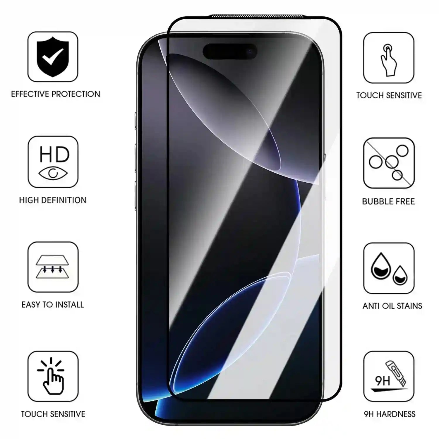 iPhone 17 Pro Max Tempered Glass Screen Protector with Easy Install Kit AE Tidesmit