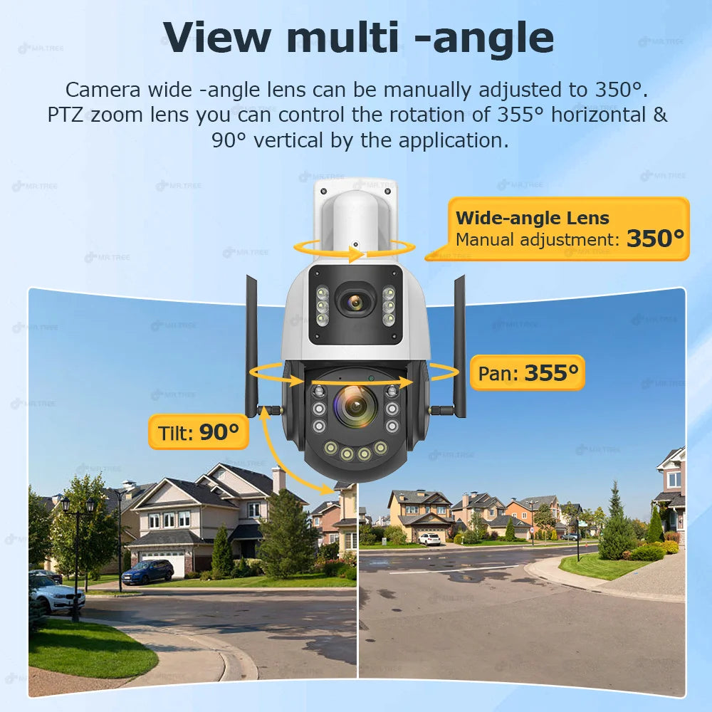 Metal AOV Solar Security Camera 4K 4G SIM 60X Optical Zoom Human  Tracking 31200 Mah 24 Hours Record Home Outdoor Surveillance