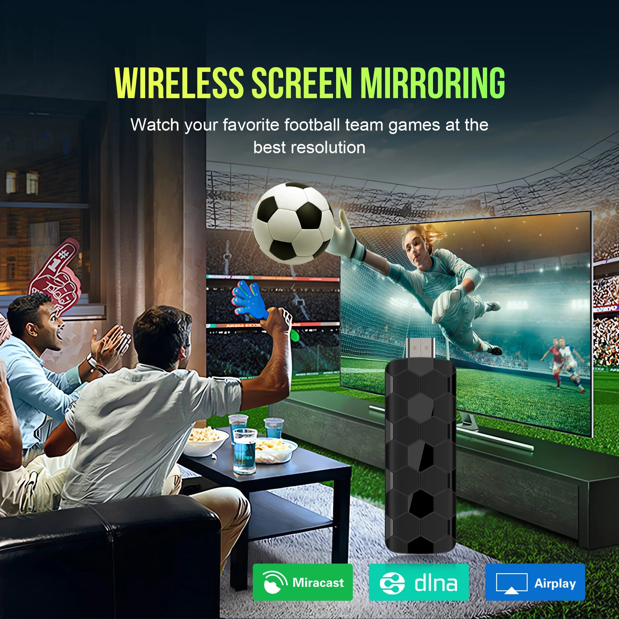 Android TV Stick 8GB 128GB 4K Streaming Box with Voice Remote Tidesmit