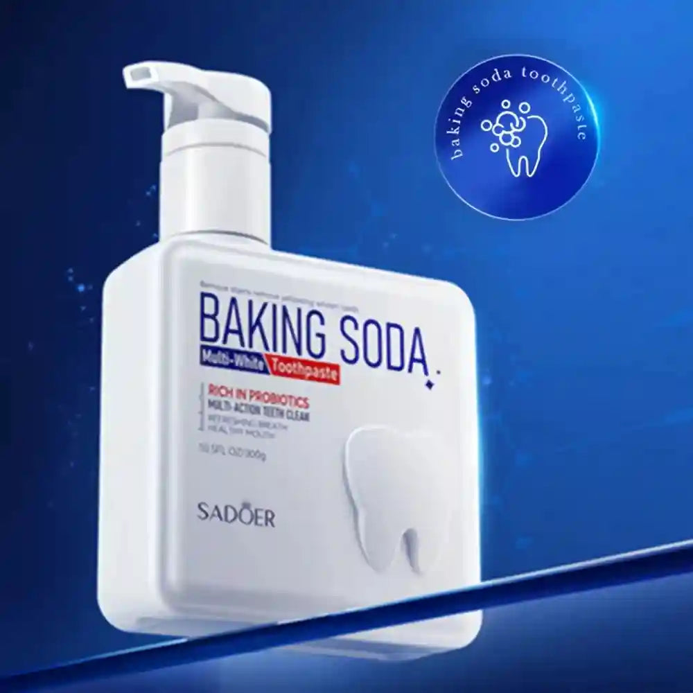 Tidesmit 300g Baking Soda Probiotic Pump Toothpaste for deep cleaning, whitening, and brightening teeth
