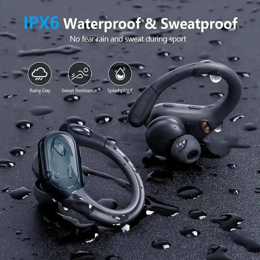 Wireless Sport Earbuds with Active Noise Cancellation - 75H Battery Black Tidesmit