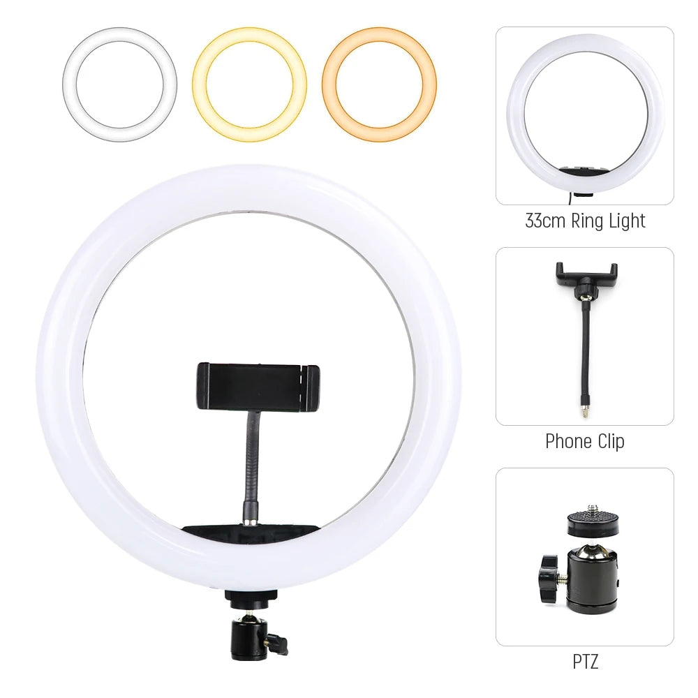 LED Ring Light with Tripod Stand for Pro Content Creation | Tidesmit 33CM Kit 1 Tidesmit