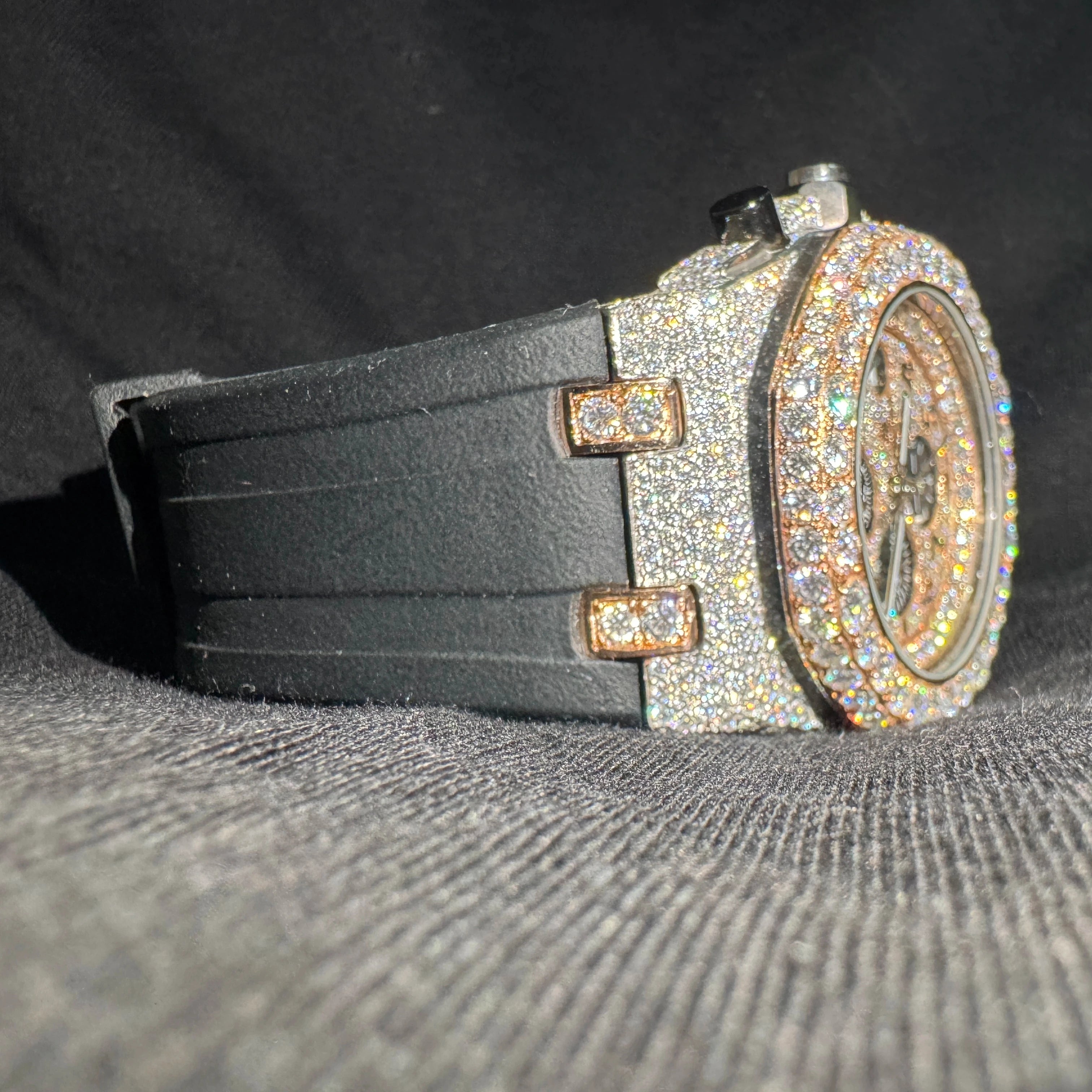 Automatic Quartz Men's Luxury Stainless Steel Square Crystal Diamond Watch ETA Movement 5ATM Waterproof Antique Fashion 41mm