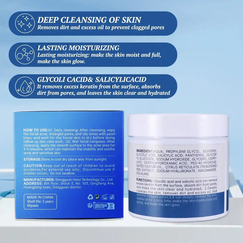 Tidesmit Black Facial Cleansing Pads - Exfoliating Face Scrub Kit Scrubs Treatments Tidesmit