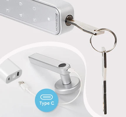HOMSECUR Electronic Fingerprint Password Door Lock APP Bluetooth Remote Opening