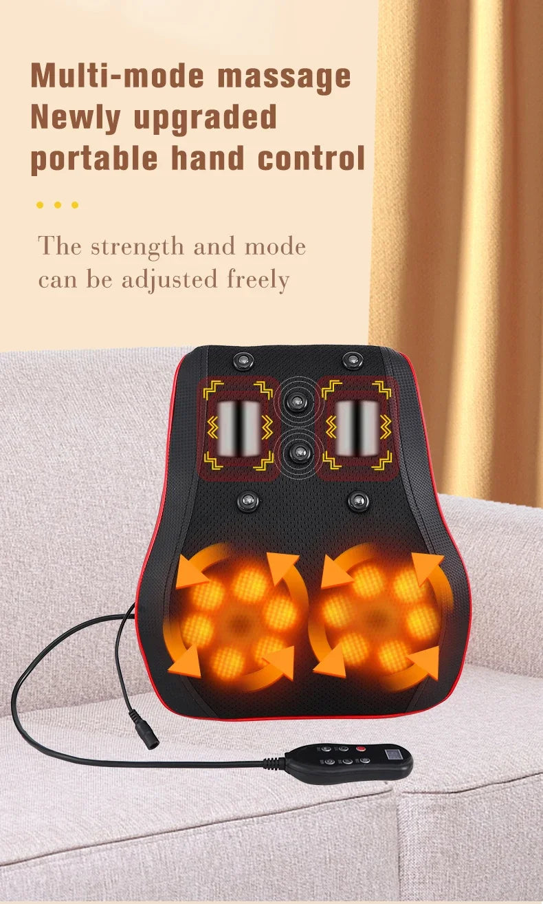 Shiatsu Neck and Back Massager with Heat and Airbag Therapy Relaxation Treatment Tidesmit