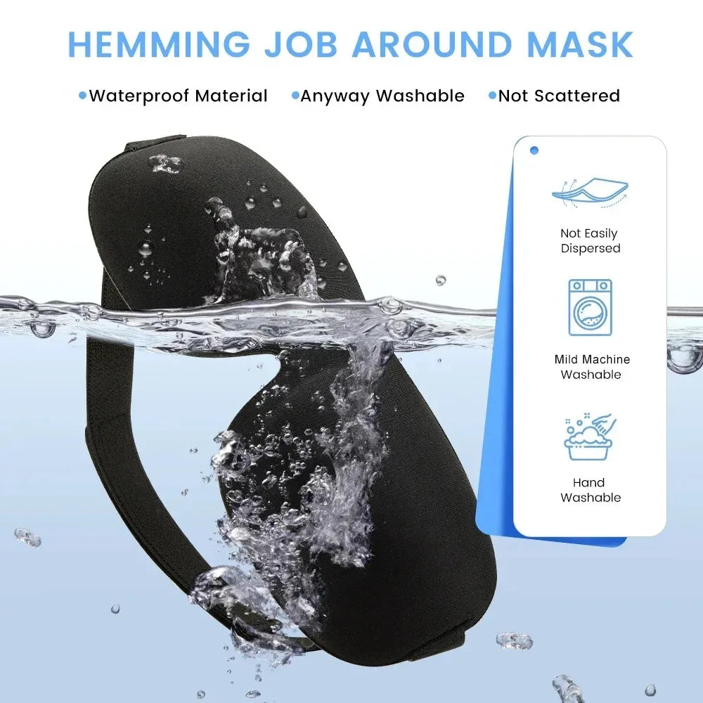 3D Sleep Mask Memory Foam - Ergonomic Light Blocking Travel Eye Cover Massage Chairs Tidesmit