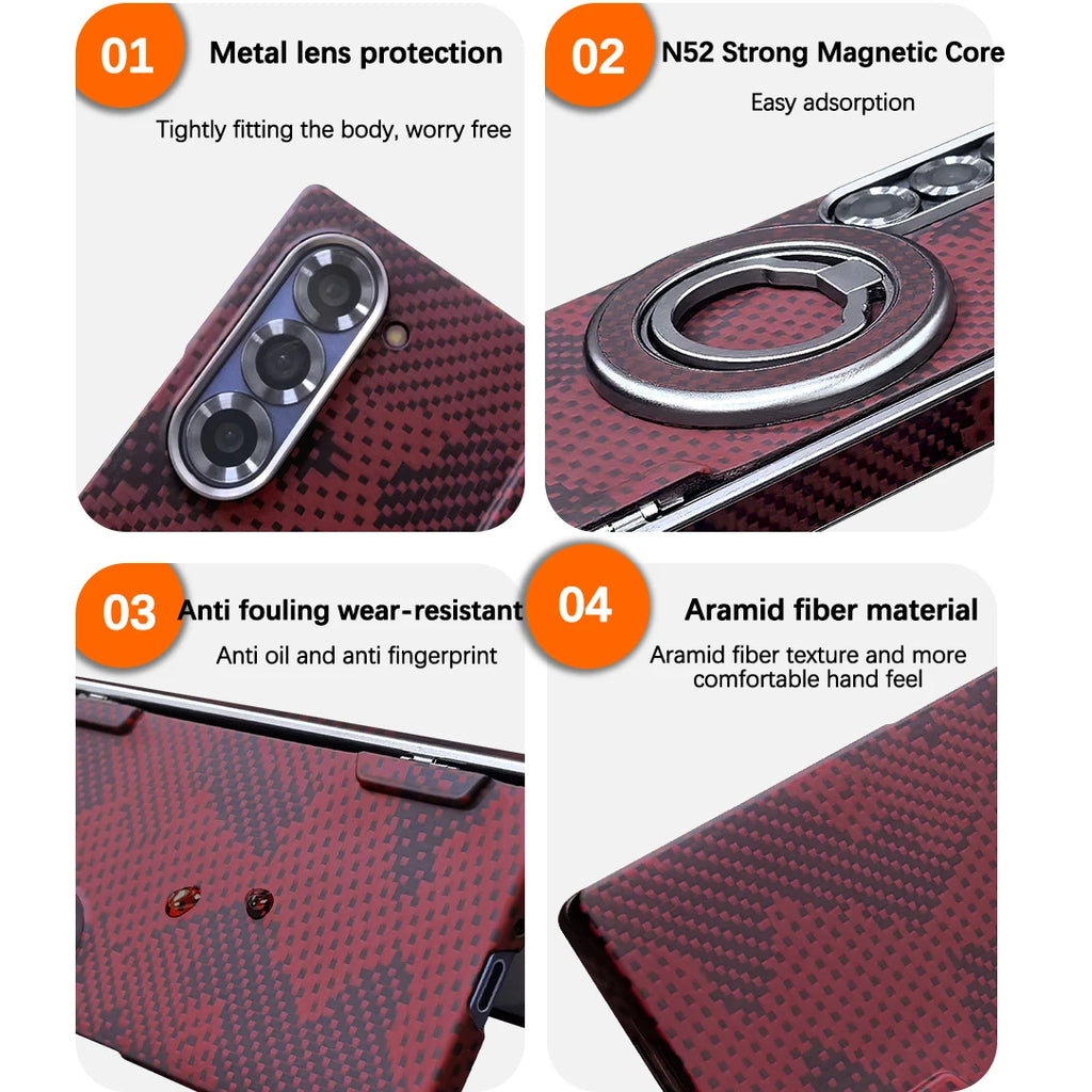 Samsung Galaxy Z Fold 7 Aramid Carbon Fiber Case - Slim Protection Tidesmit