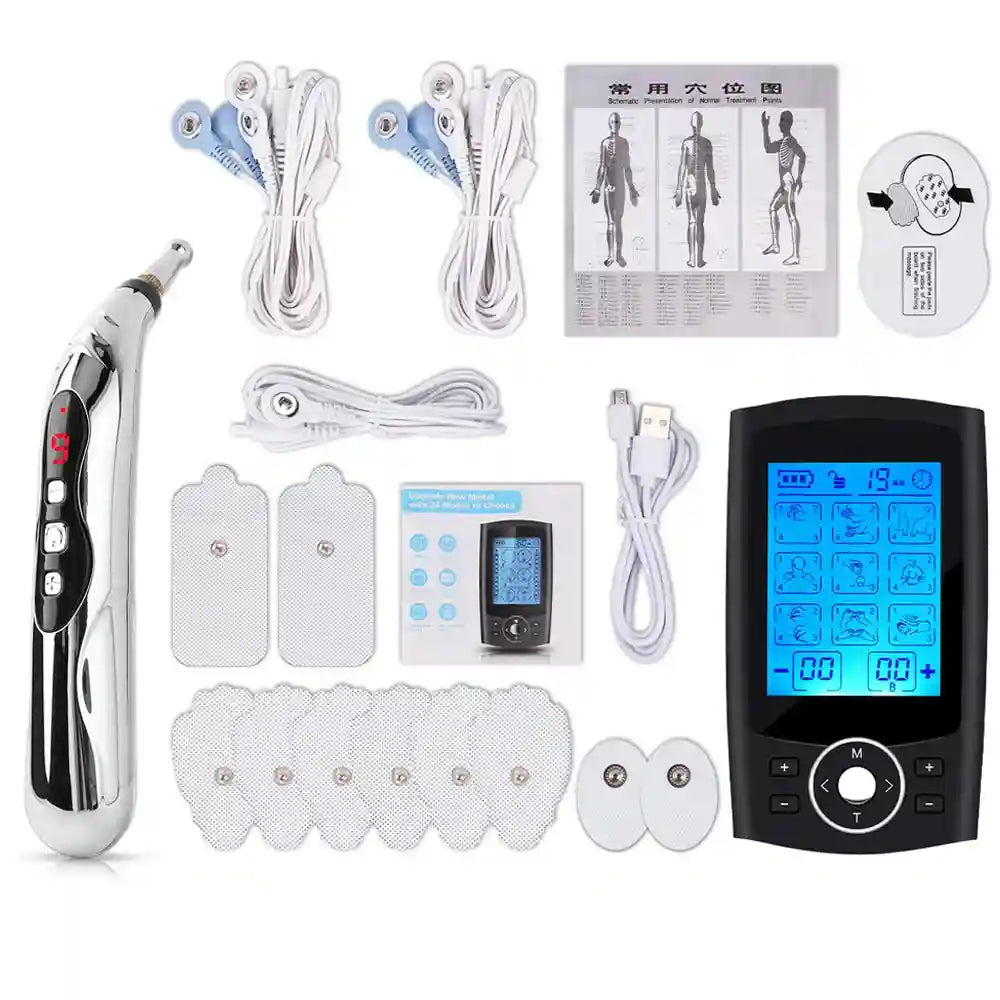 Eye Massage Instrument for Pain Relief - Portable EMS Wellness Device Eye Massage Instrument Black with pen Tidesmit