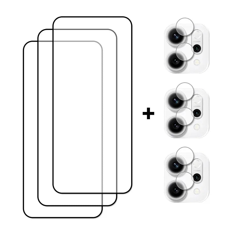 Oppo Reno14 Pro Screen Protector - 9H Tempered Glass Anti-Scratch Film 3Glass-3Camera Film Tidesmit