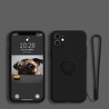 Samsung Galaxy S24 Ultra Silicone Case with Secure Ring Holder Strap Black Tidesmit