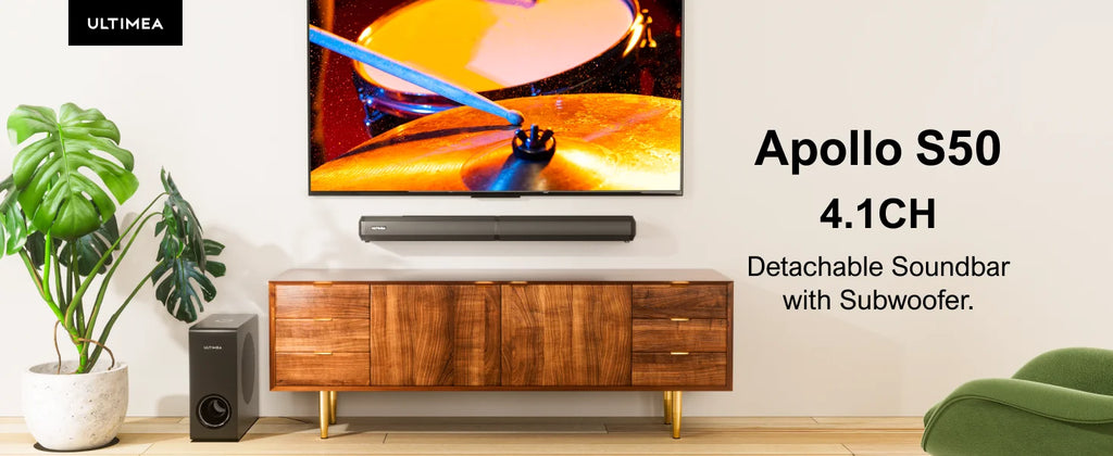 4.1 Channel Soundbar with Subwoofer - 200W Detachable Home Theater Tidesmit