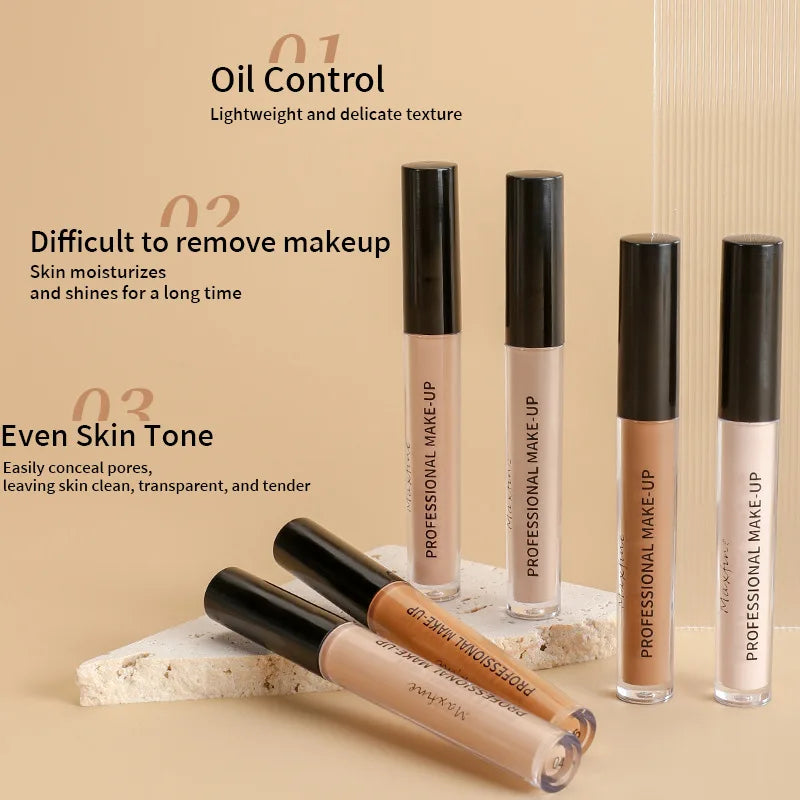 Tidesmit liquid concealer texture close-up featuring matte high coverage waterproof and long lasting face makeup