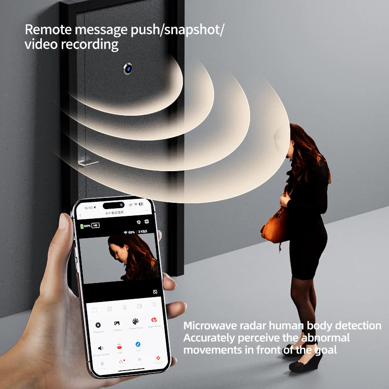WiFi Digital Door Peephole Camera 4.3Inch Tuya Smart LIfe Eye Cat Human Detection 3MP 120°Angle Night Vision Hidden Video Viewer
