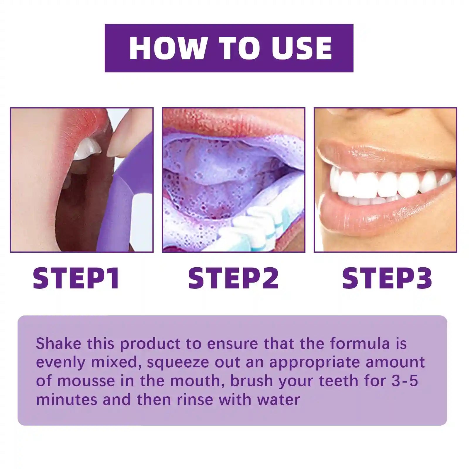 Tidesmit V34 Intensive Teeth Whitening Cleansing Mousse with gentle gum care and fresh breath formula.
