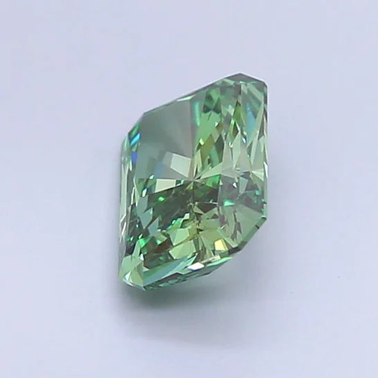 Exceptional Fancy Vivid Green Diamond 4ct Radiant Cut Loose Stone Rare Green Colored Diamond Luxury Engagement Ring Center Stone