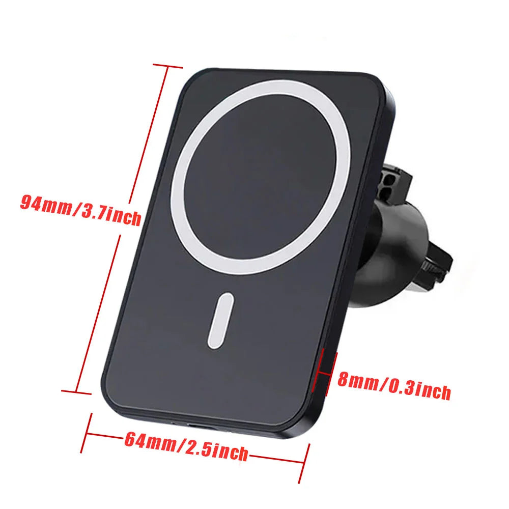 Magnetic Wireless Car Phone Charger – Fast Qi Certified Mount Tidesmit
