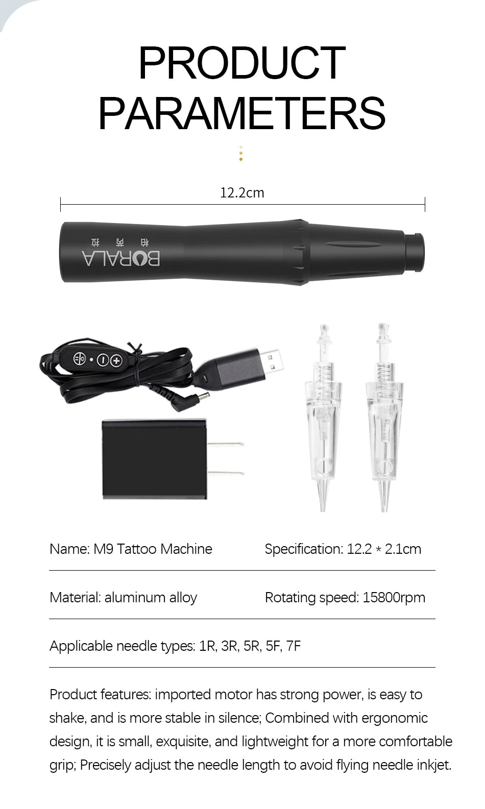 Professional PMU Machine | Rotary Microblading Pen for Precision Brows Permanent Makeup Machines Tidesmit