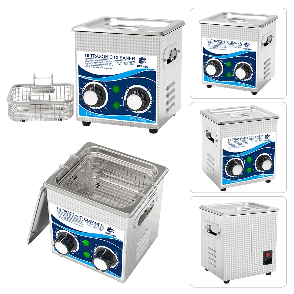 Tidesmit 120W Ultrasonic Cleaner 1.3L tank with timer and heater cleaning watches jewelry and glasses detail view 7