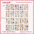 Journamm 20-sheet PET and Washi sticker book set for decorative scrapbooking, journaling, and handmade crafts.