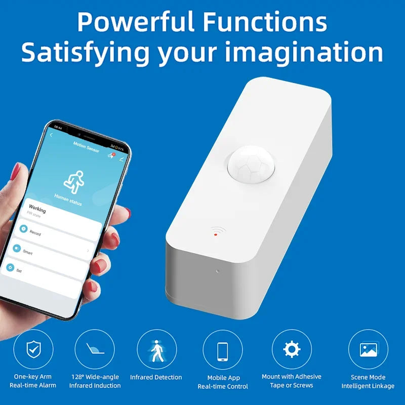 Smart PIR Motion Sensor WiFi Infrared Detector for Home Automation Tidesmit
