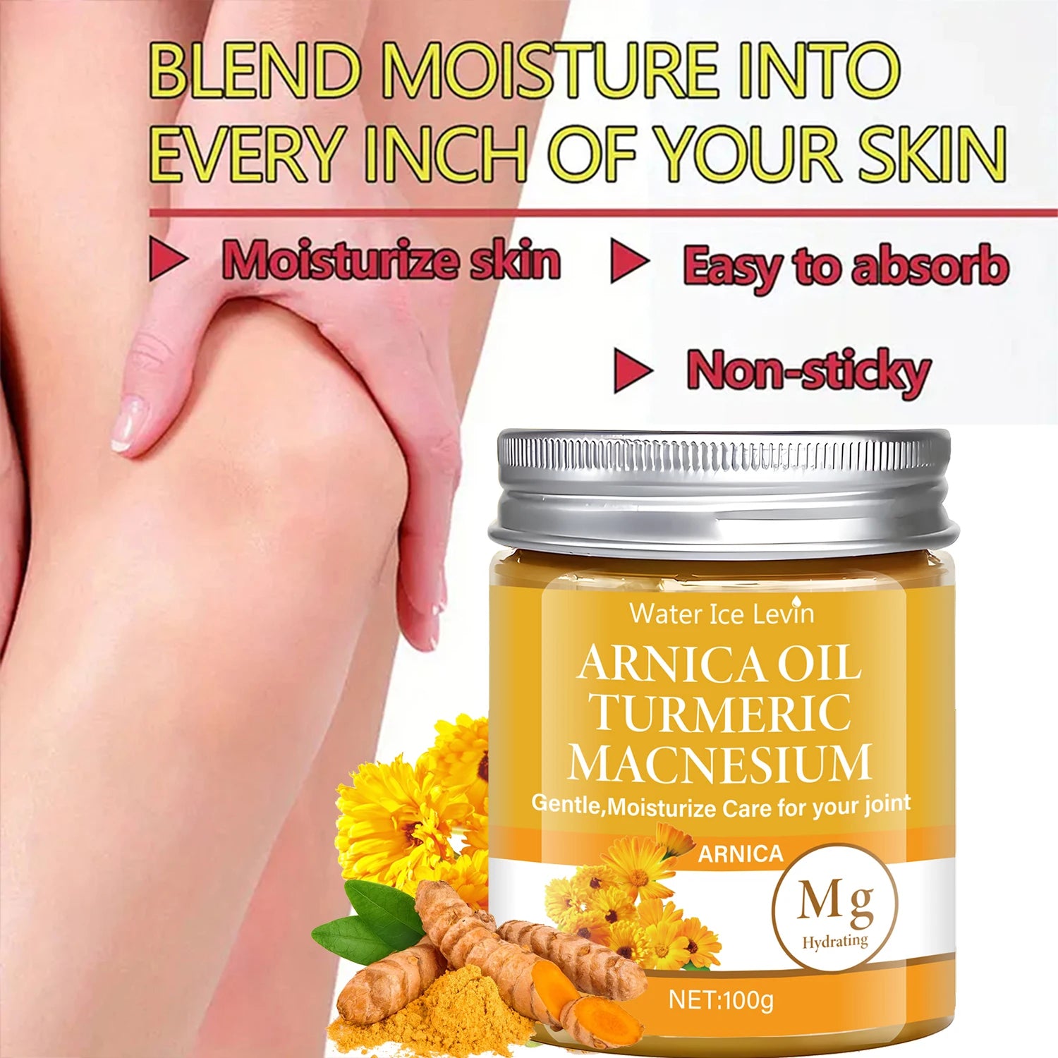 Arnica & Magnesium Joint Cream with Turmeric | Gentle Hydration for Daily Comfort | Winter Joint Care